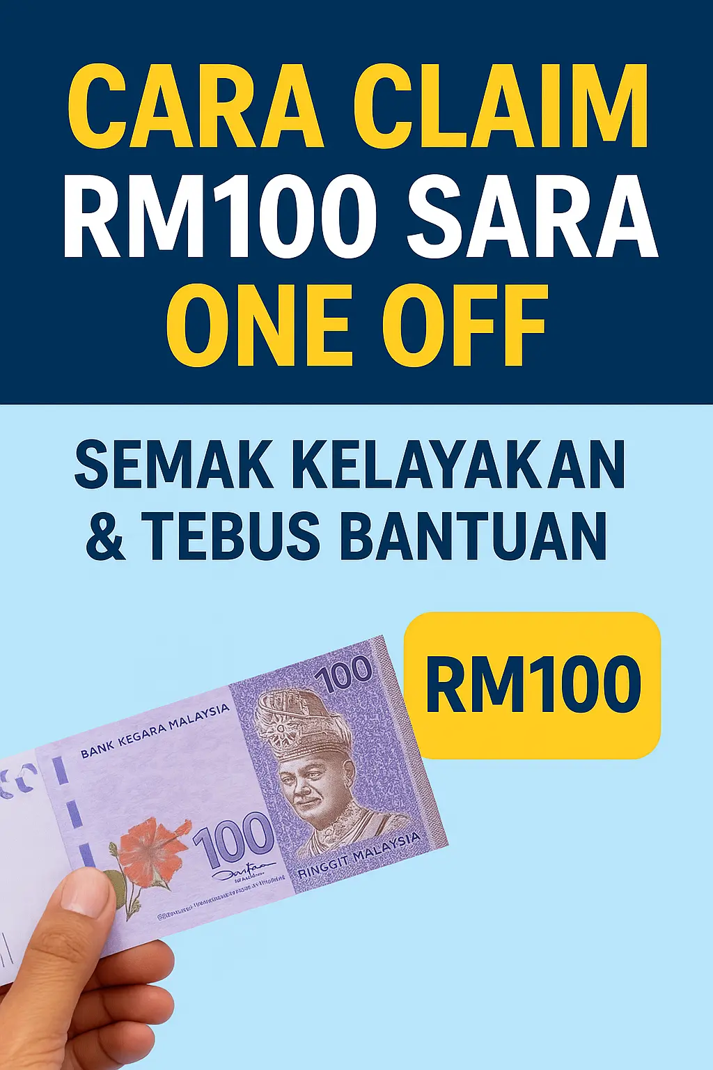 CARA CLAIM RM100 SARA BANTUAN